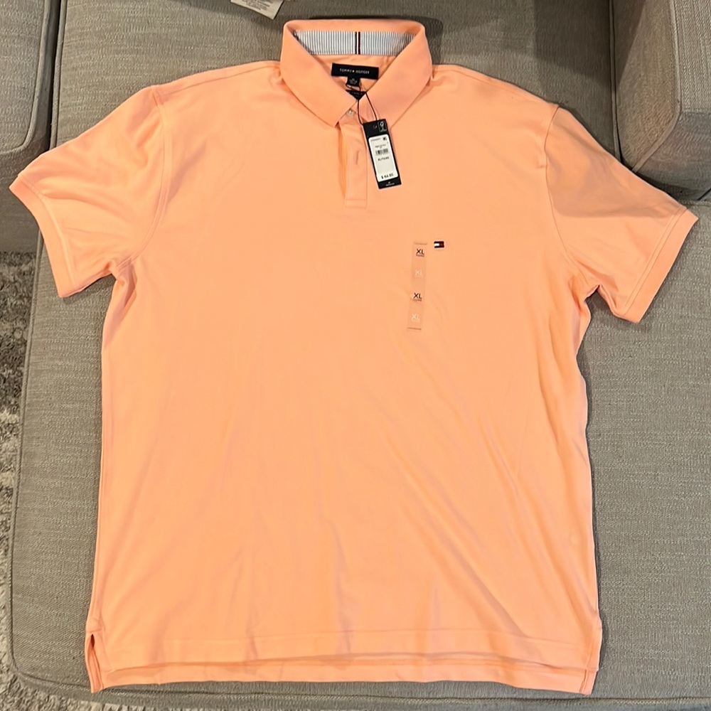 Men’s Polo - Tommy - XL - Light Coral/Salmon